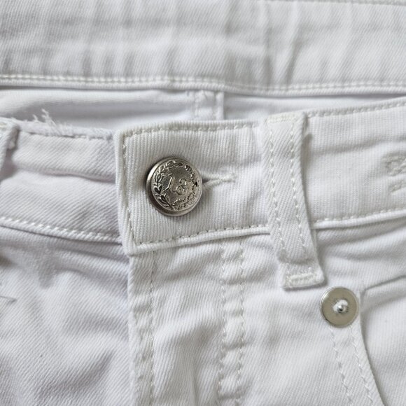 R13 Mid Rise Boy Skinny Jeans -  White SZ 26 Designer Luxury Denim Italy - Picture 8 of 12